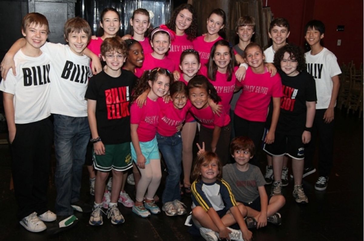Associate director Julian Webber and BILLY ELLIOT Kids at 